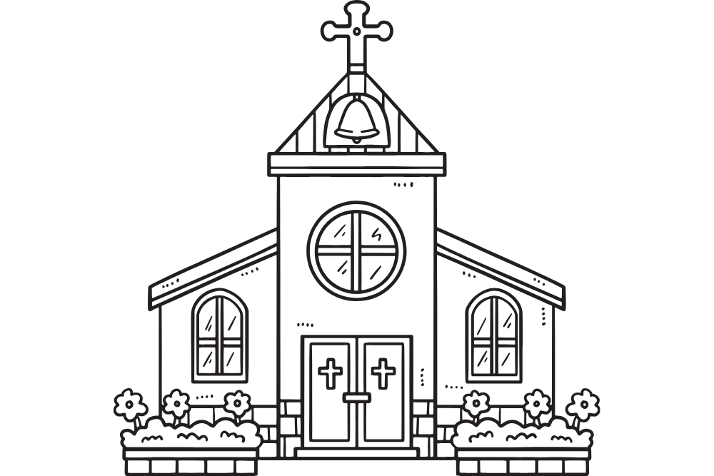 Desenho de Igreja Católica